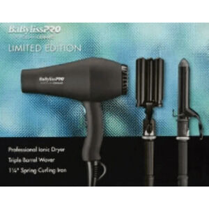 BaBylissPRO Styling Set: Carrera2 Dryer + Triple Barrel Waver + 1.25" Curling Ir